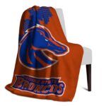 boise state broncos grunge texture orange blanket best selling