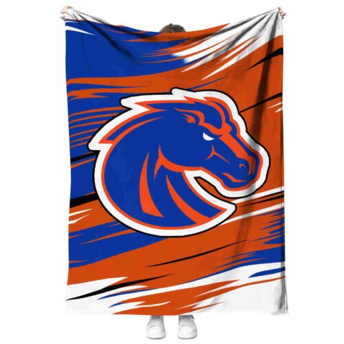boise state broncos paint streaks orange white blanket best selling