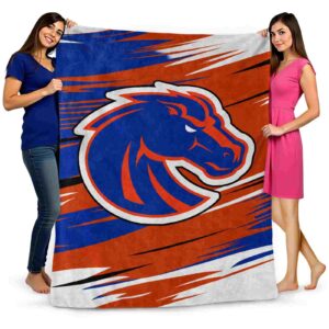 boise state broncos paint streaks orange white blanket fashion forward