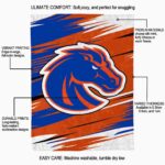 boise state broncos paint streaks orange white blanket new arrival