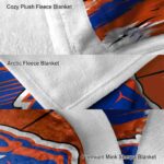 boise state broncos paint streaks orange white blanket premium grade