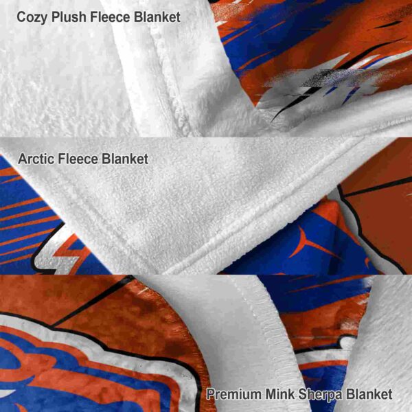 boise state broncos paint streaks orange white blanket premium grade