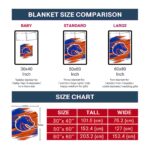 boise state broncos paint streaks orange white blanket trendy