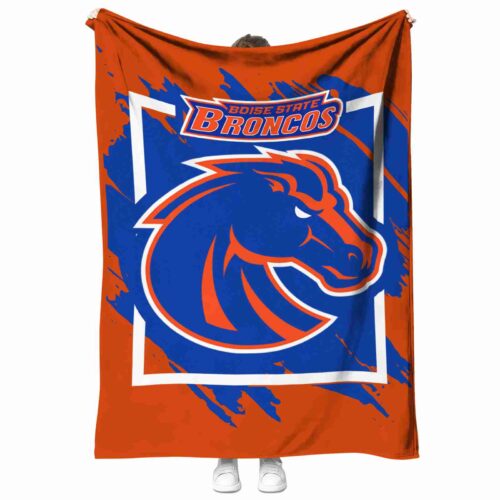 boise state broncos splatter effect orange blanket best selling