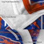 boise state broncos splatter effect orange blanket premium grade