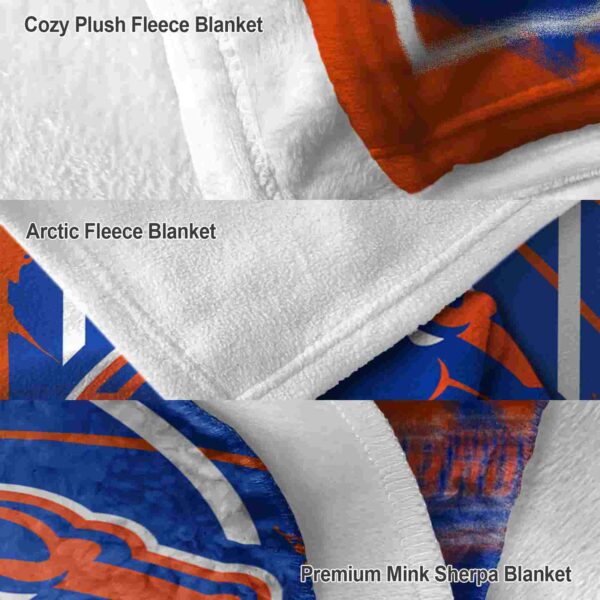 boise state broncos splatter effect orange blanket premium grade