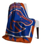 boise state broncos splatter effect orange blanket top rated