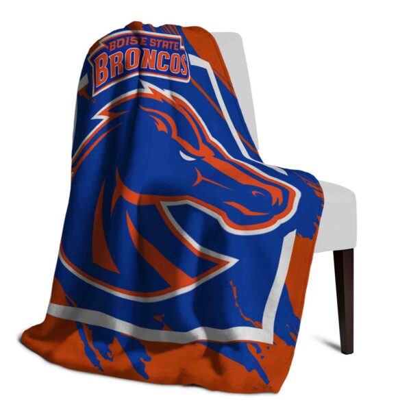 boise state broncos splatter effect orange blanket top rated