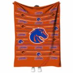 boise state broncos striped pattern orange blanket best selling