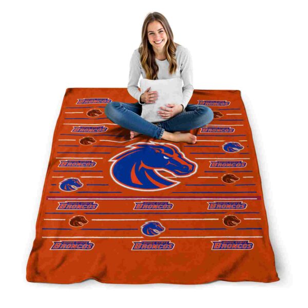 boise state broncos striped pattern orange blanket high quality