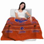 boise state broncos striped pattern orange blanket latest model