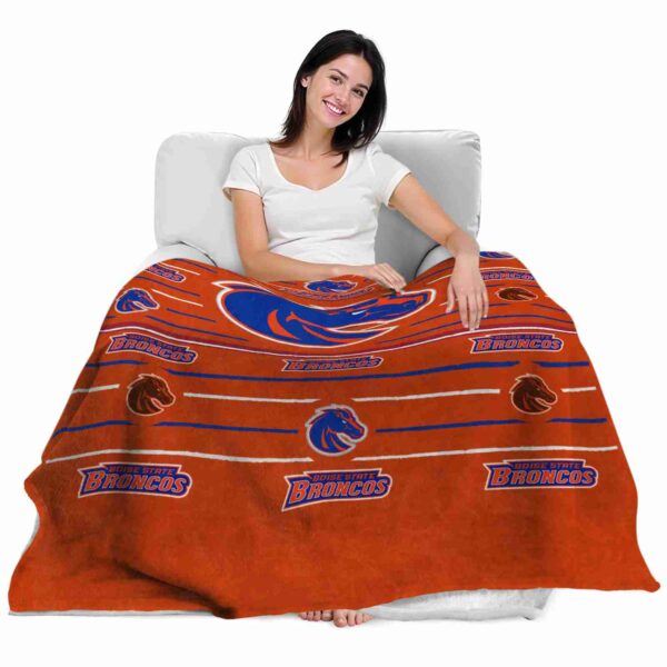 boise state broncos striped pattern orange blanket latest model