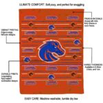 boise state broncos striped pattern orange blanket new arrival