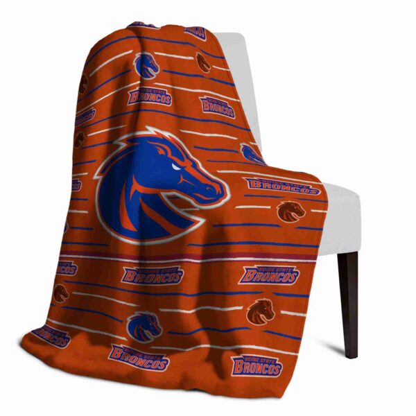 boise state broncos striped pattern orange blanket top rated