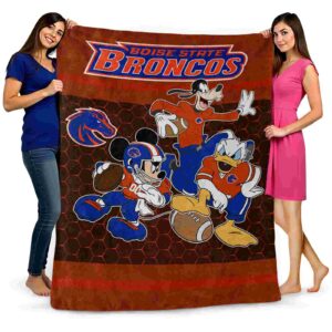 boise state broncos three musketeers orange blanket fashion forward