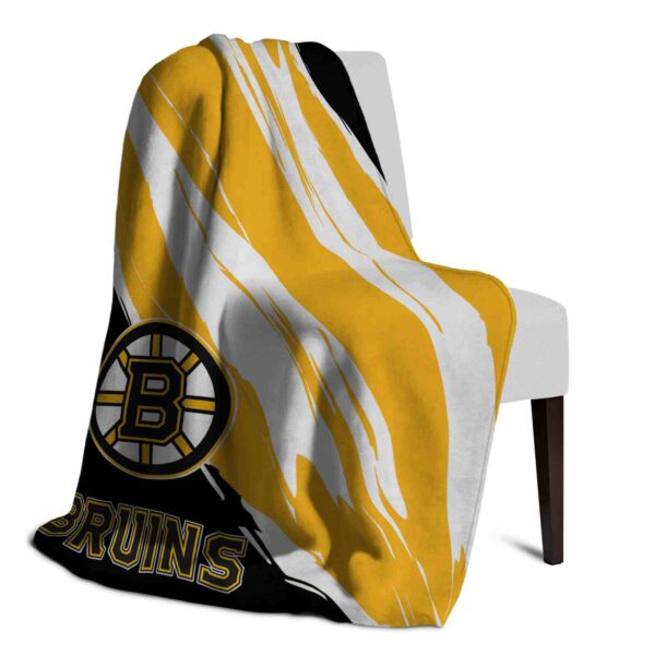 boston bruins brushstrokes gold white blanket top rated