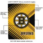 boston bruins diagonal stripes gold blanket best selling
