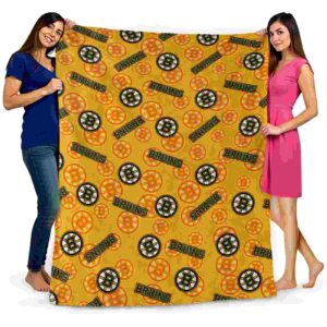 boston bruins diehard fans gold blanket fashion forward
