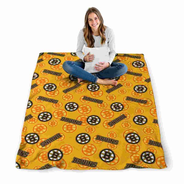 boston bruins diehard fans gold blanket high quality