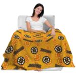 boston bruins diehard fans gold blanket latest model