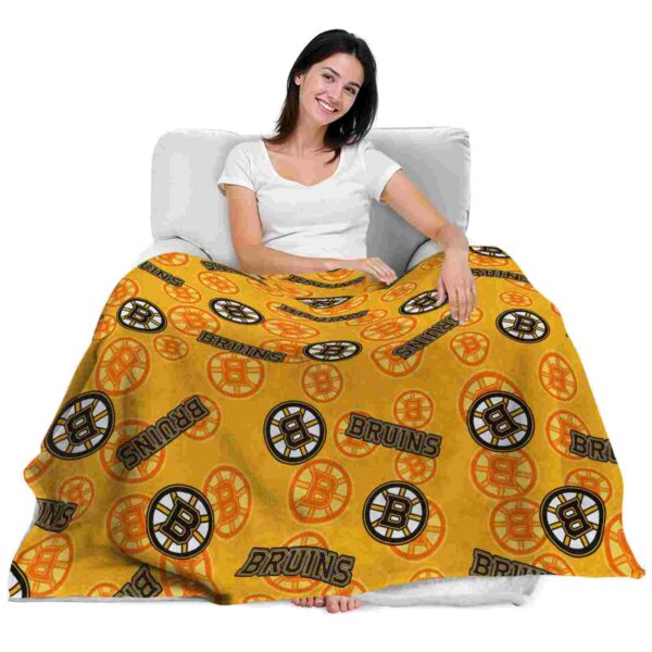 boston bruins diehard fans gold blanket latest model
