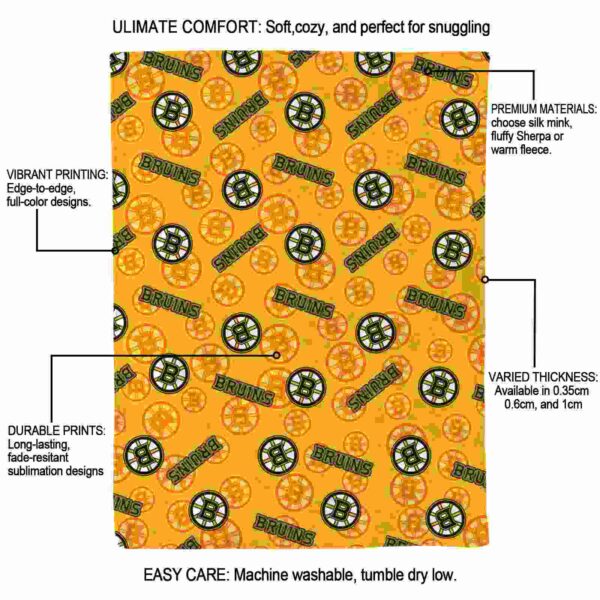 boston bruins diehard fans gold blanket new arrival