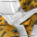 boston bruins diehard fans gold blanket premium grade