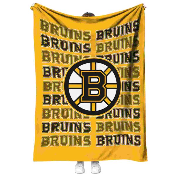 boston bruins fan pride gold blanket best selling