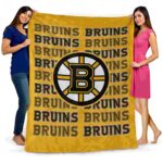 boston bruins fan pride gold blanket fashion forward