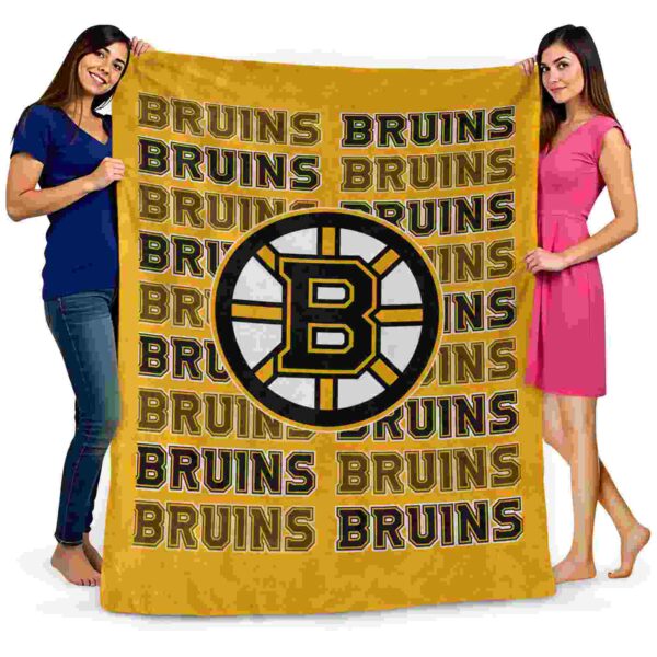 boston bruins fan pride gold blanket fashion forward