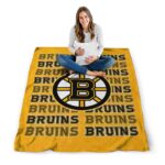 boston bruins fan pride gold blanket high quality