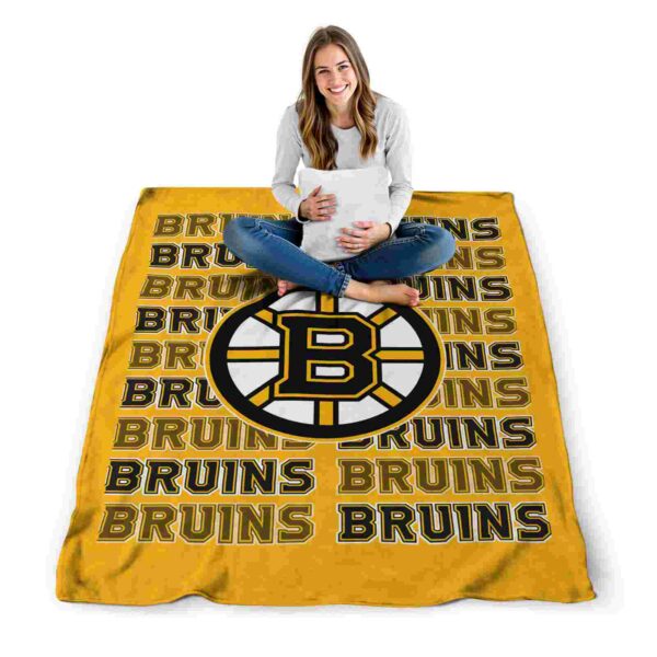 boston bruins fan pride gold blanket high quality