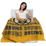 boston bruins fan pride gold blanket latest model