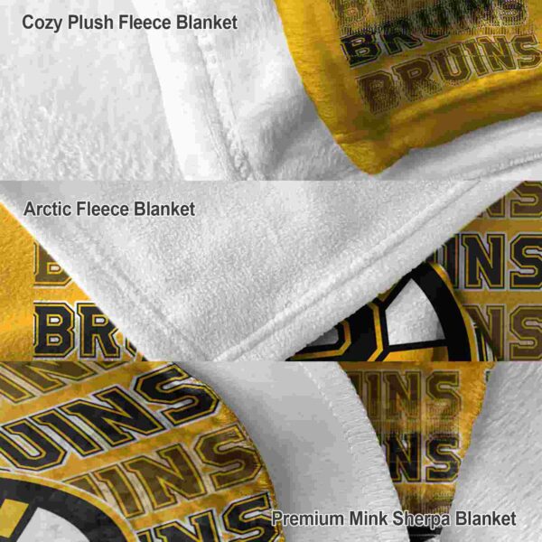 boston bruins fan pride gold blanket premium grade