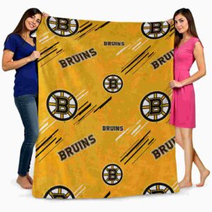 boston bruins fan spirit gold blanket fashion forward
