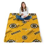 boston bruins fan spirit gold blanket high quality
