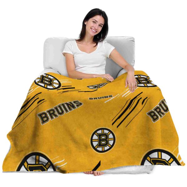 boston bruins fan spirit gold blanket latest model