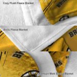 boston bruins fan spirit gold blanket premium grade