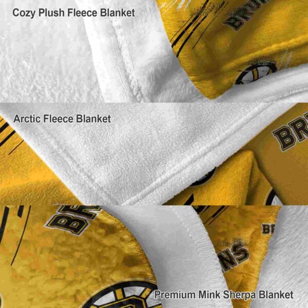 boston bruins fan spirit gold blanket premium grade