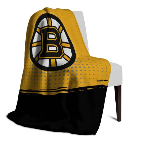 boston bruins gradient dots gold blanket top rated