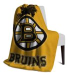 boston bruins grunge texture gold blanket top rated
