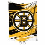 boston bruins paint streaks gold white blanket best selling
