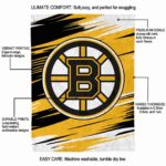 boston bruins paint streaks gold white blanket new arrival