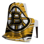 boston bruins paint streaks gold white blanket top rated