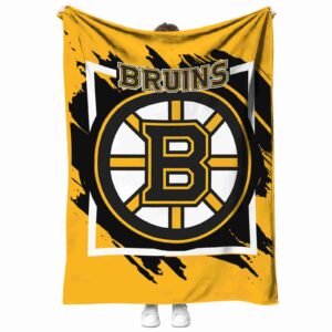 boston bruins splatter effect gold blanket best selling
