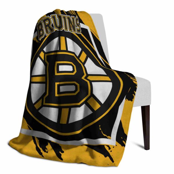 boston bruins splatter effect gold blanket top rated