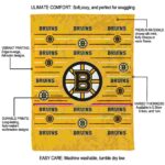 boston bruins striped pattern gold blanket new arrival