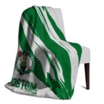boston celtics brushstrokes green white blanket best selling