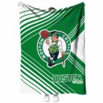 boston celtics diagonal stripes green blanket best selling