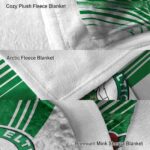 boston celtics diagonal stripes green blanket best selling